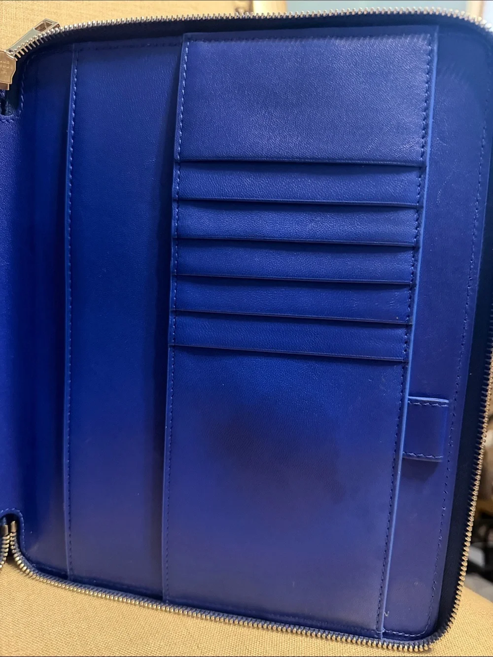 Marc Jacobs Royal Blue Leather Tablet Case